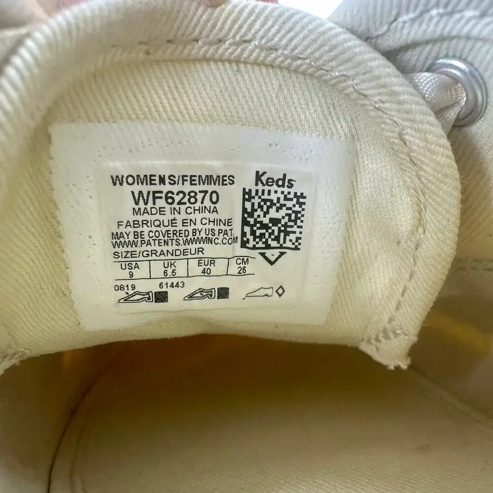 Keds X Kate Spade New York Women's Champion Glitter Sneakers 9 Champagne Gold